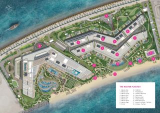 Master plan of The W Dubai Harbour Residences